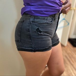 Black High Rise Shorts